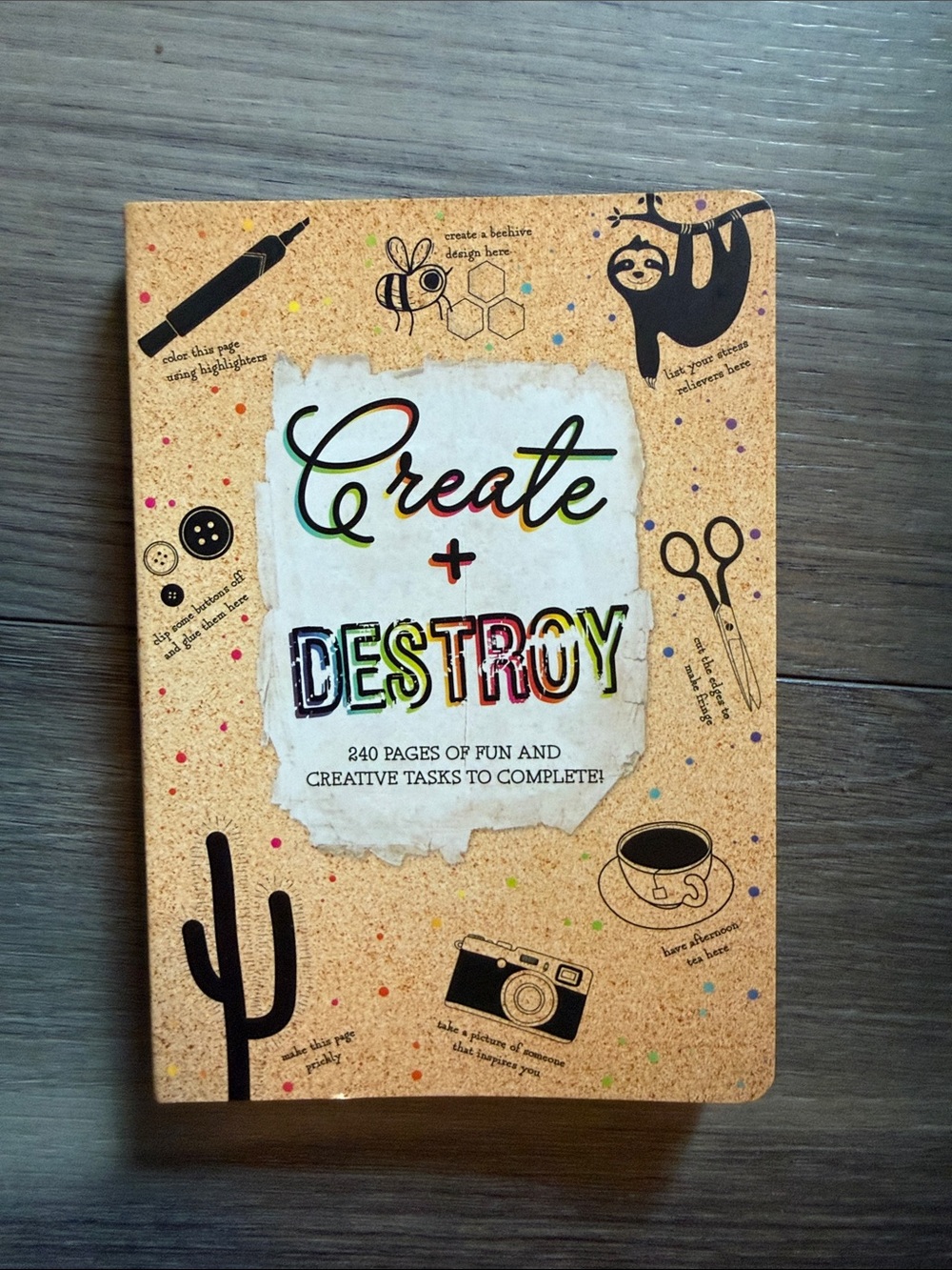 Create + Destroy Activity Book - Multicolor Cover